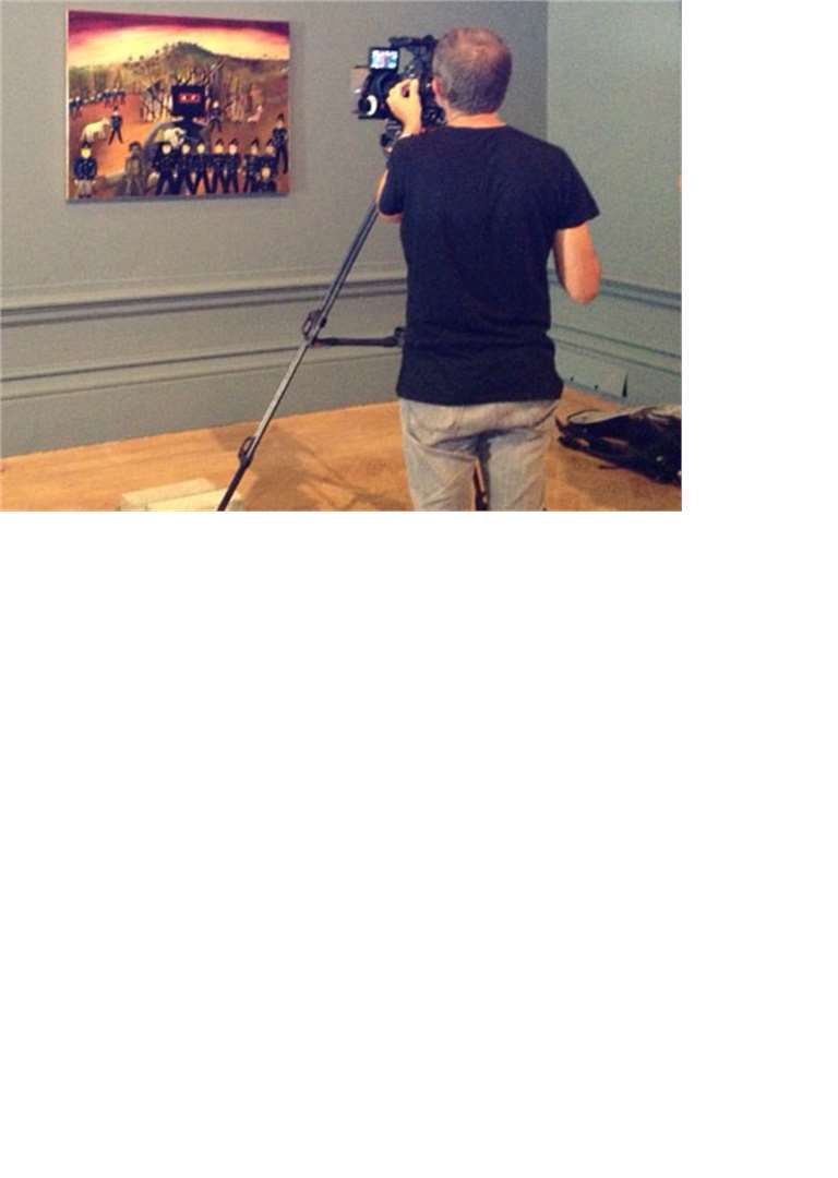 KEY IMAGE - Photographing Ned Kelly painting